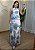 Conjunto Feminino Blusa + Saia Em Tule Estampado - Floral Azul - Imagem 1