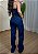 Conjunto Feminino Jeans Risca de Giz - Lavagem Azul - Imagem 3