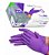 Luva Látex com Pó Purple Premium Quality Extra Tam P Unigloves cx 100 - Imagem 1