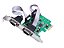 Placa PCIe 2 seriais RS232(DB9M)+1 Paralela (DB25F)-Full 120mm -LC - Imagem 1