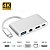 Hub USB C para 04 Saidas(usb c,hdmi,rj45,usb 3.0) - Imagem 1