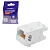 Keystone RJ 45 Cor Branca  CAT 6  180º - Imagem 1