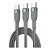 CABO WIWU CONCISE 2 EM 1 USB-C X 2 USB-C 100W CINZA - Imagem 3