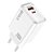 CARREGADOR HREBOS AXION CHARGE 20W USB-A + USB-C BRANCO CRG-264 - Imagem 1