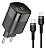 KIT CARREGADOR HREBOS QUANTUM 30W USB-A + USB-C COM CABO LIGHTNING PRETO CRG-224CI - Imagem 1