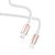 CABO HREBOS MECHANICAL LED 60W USB-C X USB-C 1,8M BRANCO CB-377C - Imagem 3
