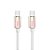 CABO HREBOS MECHANICAL LED 60W USB-C X USB-C 1,8M BRANCO CB-377C - Imagem 1