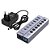 HUB HREBOS USB 3.0 7 PORTAS 4 USB-C + 3 USB-A 5GBPS COM BOTÕES INDIVIDUAIS AD-227 - Imagem 1