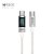 CABO HREBOS TECH LED USB-C X USB-C 100W 1M COM VISOR DE POTÊNCIA BRANCO CB-371C - Imagem 3