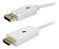 Cabo Displayport 1.2 para HDMI com trava - 2M - Branco - Imagem 2