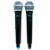 Microfone sem Fio Profissional Duplo UHF-202 - Imagem 2
