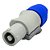 Plug Conector Fêmea Powercon Linha Power Cinza - Imagem 1