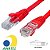 Cabo de rede Patch Cord Cat-6e com 1,5 metros 24AWG Vermelho ( ANATEL ) - Imagem 1