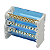 Bloco de distribuicao modular 11 furos  125A azul 4 barramento - Imagem 4