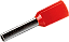 Terminal Tubular Simples 1,0MM Vermelho PCT - Imagem 1