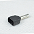 Terminal Tubular Duplo 1,5MM Preto/Vermelho 100pc - Imagem 3