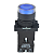 Botao de Impulso Iluminado Plastico Azul 22MM 1NA 24V - Imagem 3