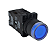 Botao de Impulso Iluminado Plastico Azul 22MM 1NA 24V - Imagem 2