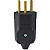Plugue Macho 2+T 20A  180G Preto PLD2-3 - Imagem 1