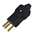 Plugue Macho 2+T 20A  180G Preto PLD2-3 - Imagem 2