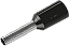 Terminal Tubular Simples 1,5MM Preto / vermelho 100pç - Imagem 1