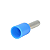Terminal Tubular Simples 2,5MM Azul Pct 100pc - Imagem 2