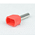 Terminal Tubular Duplo 1,0MM Vermelho 100pc - Imagem 3