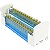 Bloco de distribuição modular 15 furos  125A azul 2 barr - Imagem 2