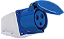 Tomada Industrial Sobrepor  2P+T 32A 6H Azul 220V - Imagem 1