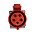Tomada Industrial Sobrepor 3P+N+T 32A 6H Vermelha 380Vca - Imagem 2