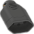 Plugue Femea 2P+T 20A Preto - Ilumi - Imagem 1