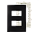 Placa 4X2 2 Tecla Separada C/Suporte Preto Ebony - Imagem 1