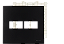 Placa 4X4 1Tecla +1 Tecla C/Suporte Preto Ebony - Imagem 1