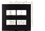 Placa 4X4 2 Tecla +2 Tecla C/Suporte Preto Ebony - Imagem 1