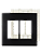 Placa 4X4 3 Tecla +3 Tecla C/Suporte Preto Ebony - Imagem 1