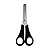 Tesoura Escolar Black Inox 130Mm Cabo Preto Cx/60 Und Leoeleo - Imagem 1