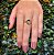 Anel Redondo banhado a ouro 18k com pedra natural Abalone - Tamanho 14 - Imagem 1