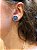 Conjunto Colar Aro e Brincos Redondo Banhado a Ouro 18k - Pedras Naturais Cianita Azul - Imagem 3