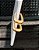Brinco Argola Click Retangular Banhado a Ouro 18k - Tamanho M - Imagem 2