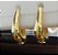 Brinco Argola Click Retangular Banhado a Ouro 18k - Tamanho M - Imagem 1