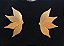 Brinco Folhas Acetinado Banhado a Ouro 18k - Imagem 1