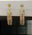 Brinco Argola Click com Zircônias Banhada a Ouro 18k - Tamanho G - Imagem 1