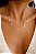 Conjunto Liso com Ondas Articuladas Banhado a Ouro 18k - Corrente e Brinco - Imagem 2