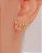 Brinco Ear Cuff Folhinhas de Microzirconias - Banhado a Ouro - Imagem 1