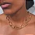 Colar Choker Elo Cadeado Grande - Bijuteria - Imagem 1