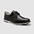 Sapato Social Casual Oxford Derby Polo Vest – 100% Couro Legítimo - Cor Preto - Imagem 1