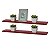 Kit 2 Prateleiras 50 x 15cm Vermelha Suporte Invisível - Imagem 1