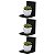 Kit 3 Prateleiras Buzios 15 X 12cm Preto - Imagem 1