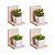 Kit 4 Prateleiras Buzios 15 X 12cm Bege Claro - Imagem 1
