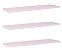 Kit Com 3 Prateleiras 40 X 15cm Suporte Invisivel Cor Rosa Bebe - Imagem 1